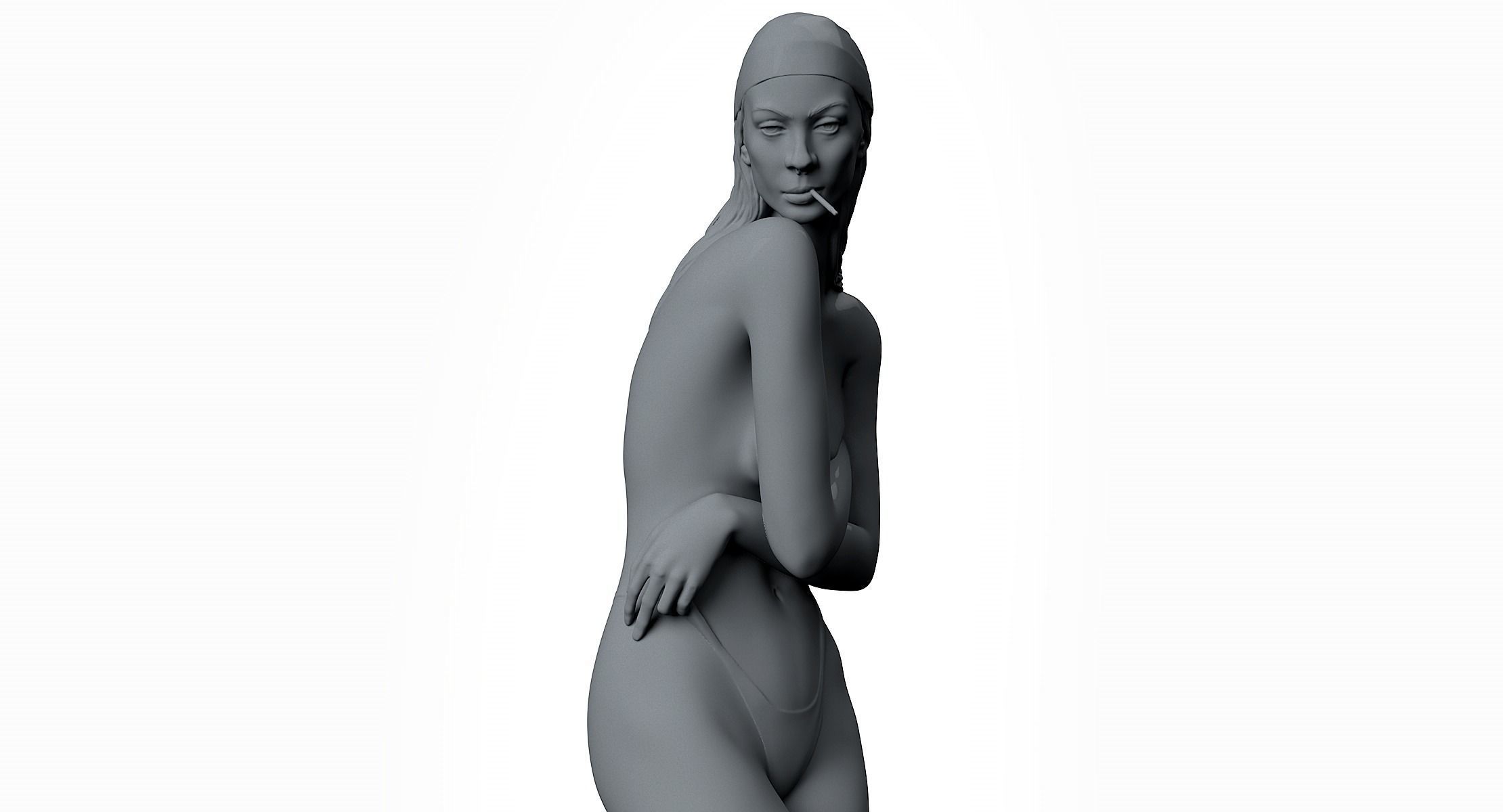 Girl Torso 3D print model_10