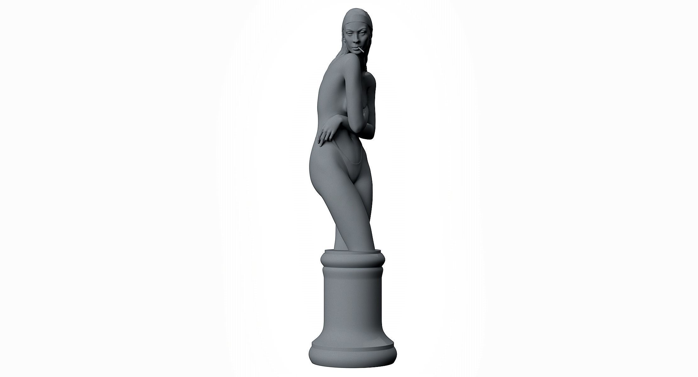 Girl Torso 3D print model_1