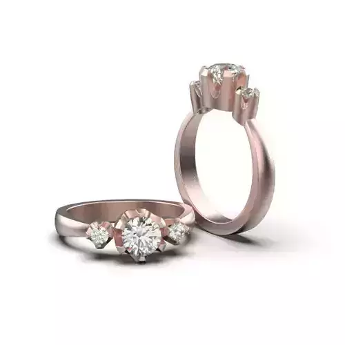 Solitaire rings in 5 styles and 11 sizes