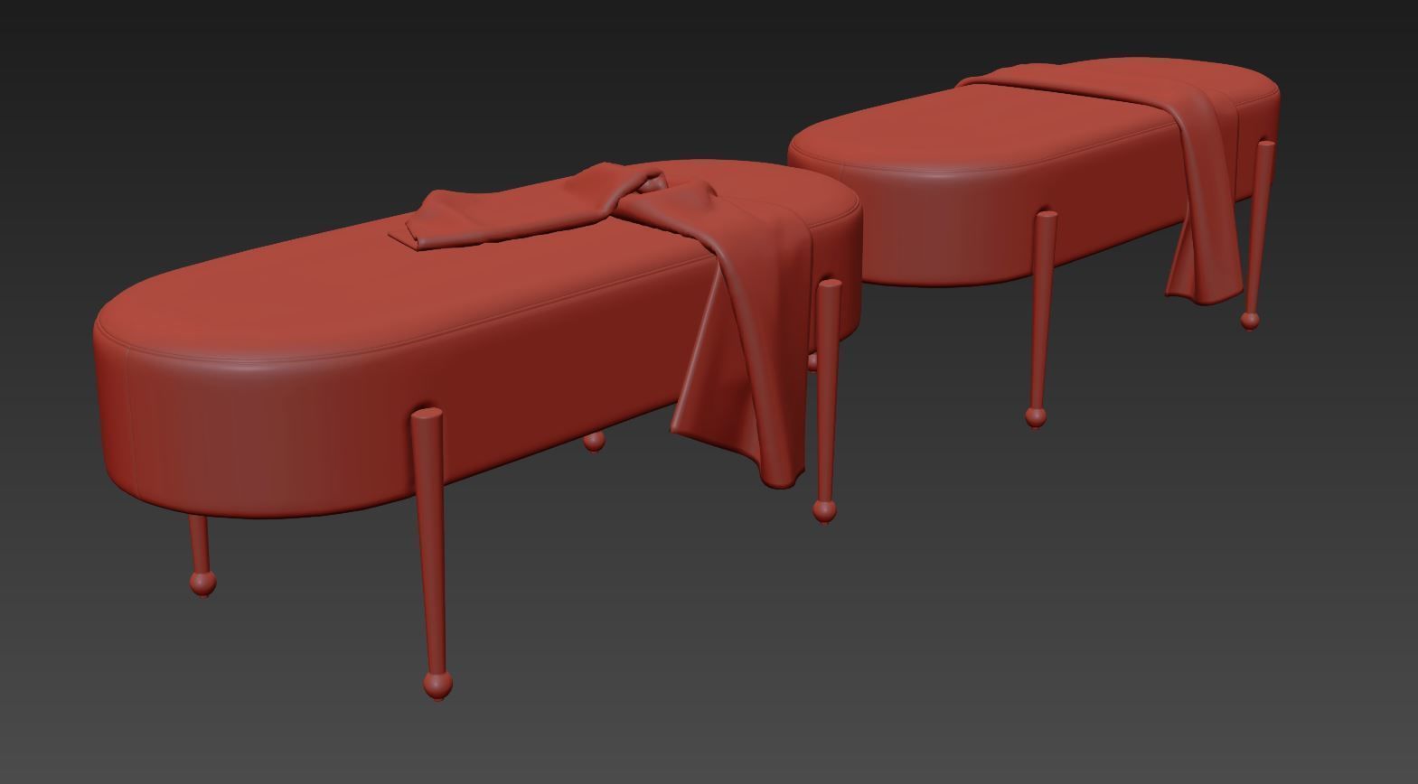 Gia velvet Bench by Meridian Furniture 3D model_8