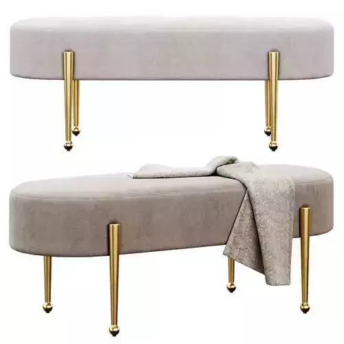 Gia velvet Bench by Meridian Furniture