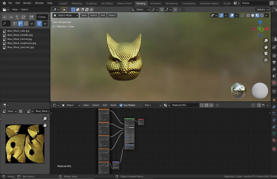 Boss Mask - Mascara de Jefe  - low poly Low-poly 3D model_11