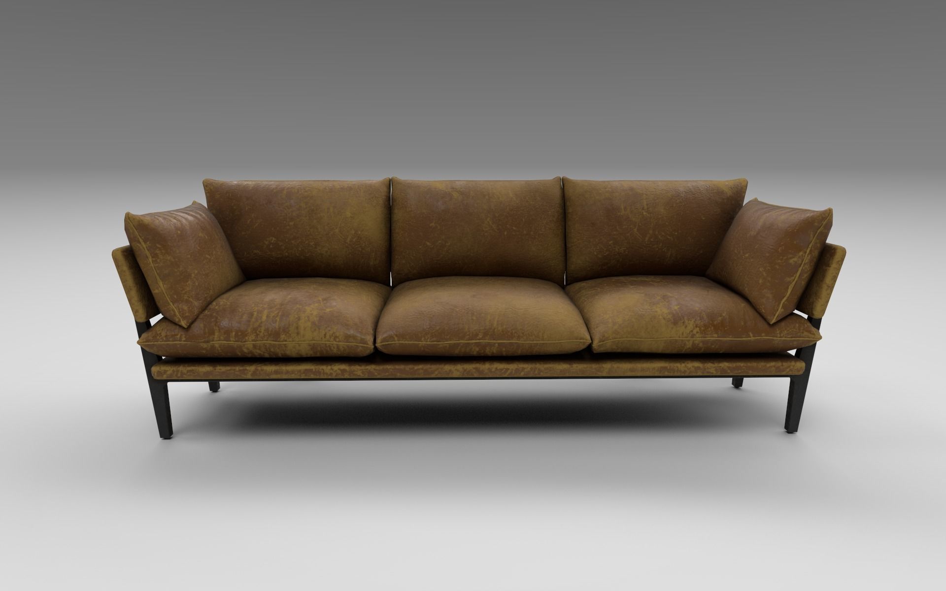 The Floyd Sofa West Elm Low-poly 3D model_1