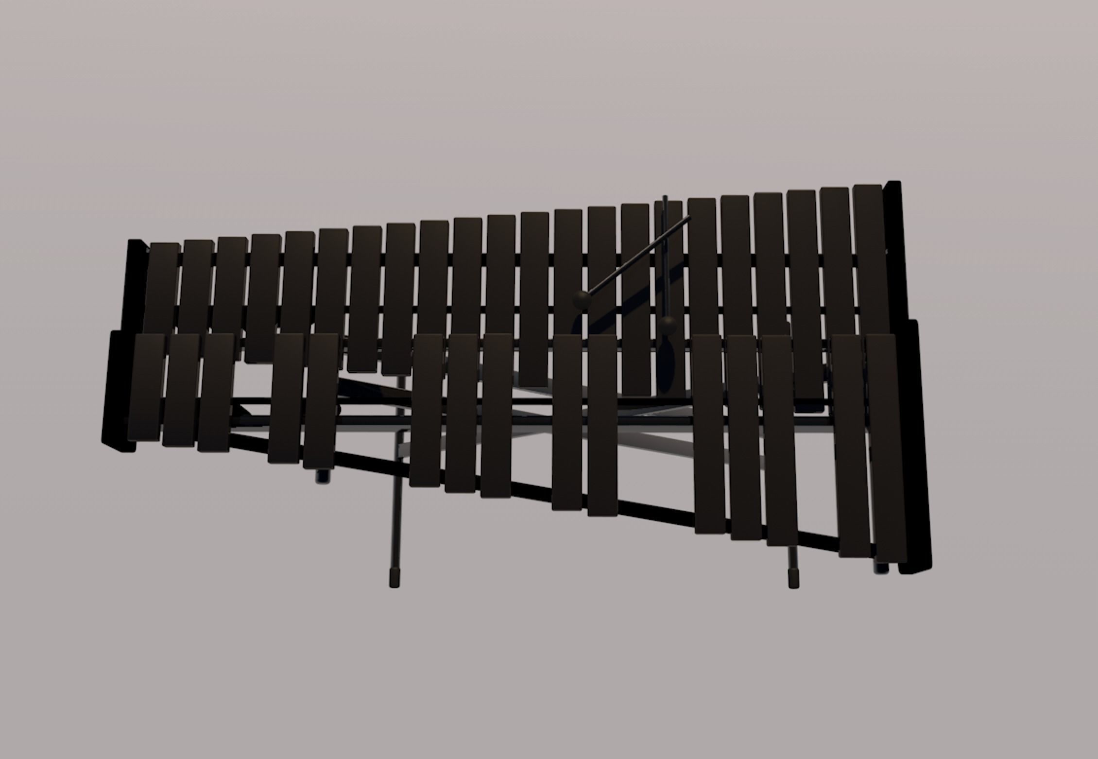 Xylophone 3D model_1