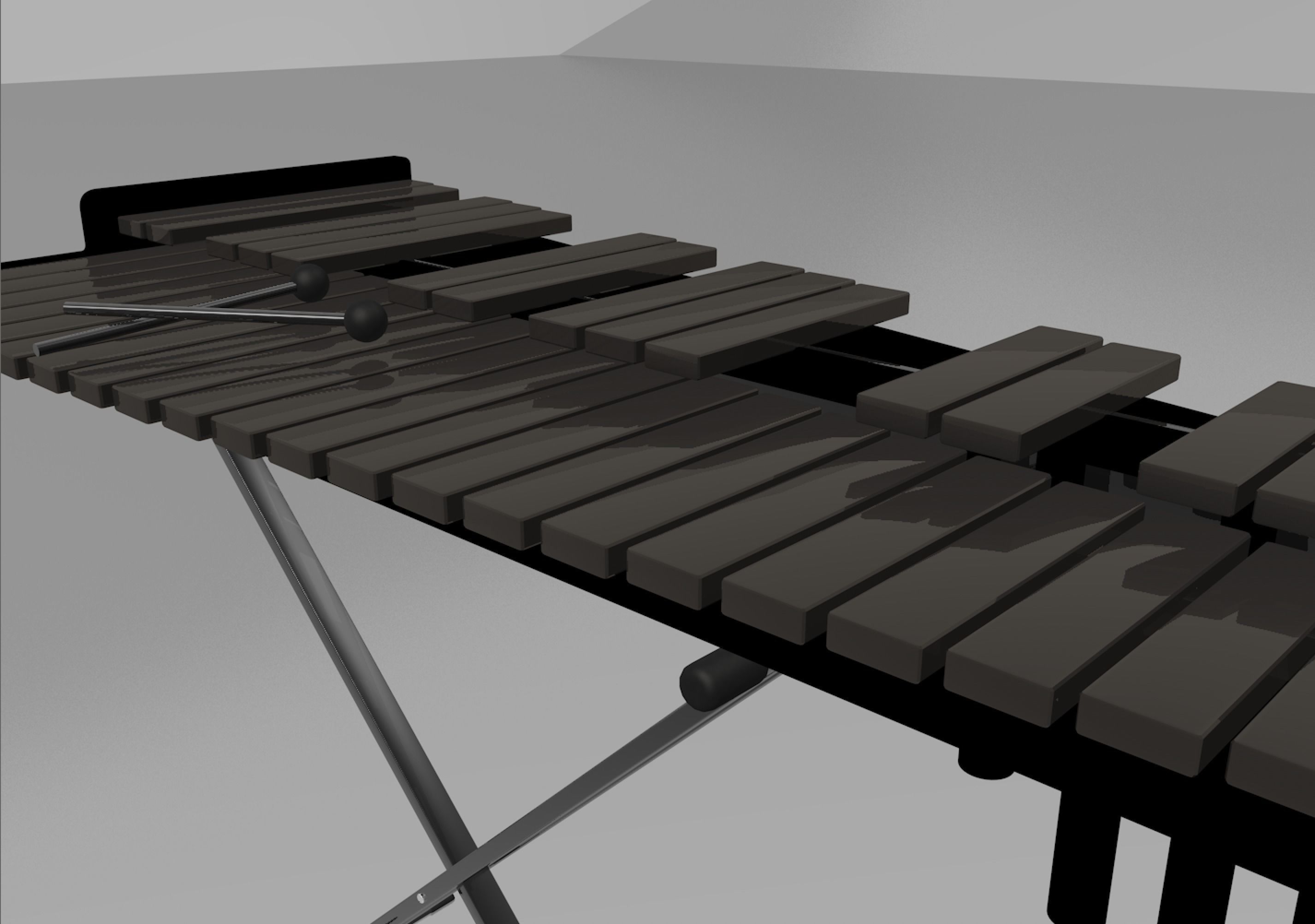 Xylophone 3D model_4