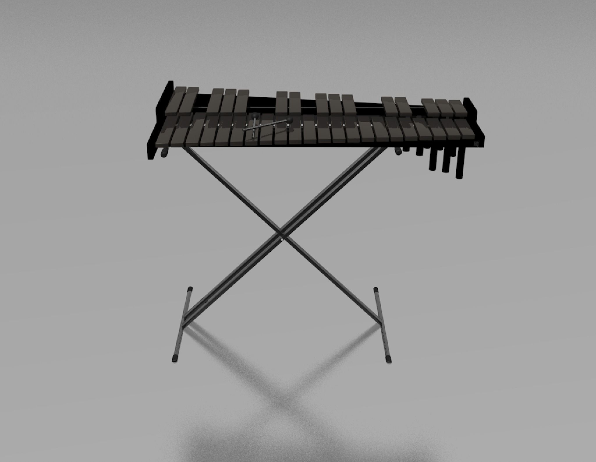 Xylophone 3D model_2