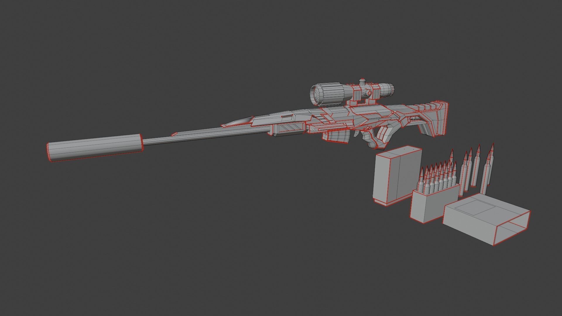 Futuristic Cyberpunk Weapons Pack 3D model_6