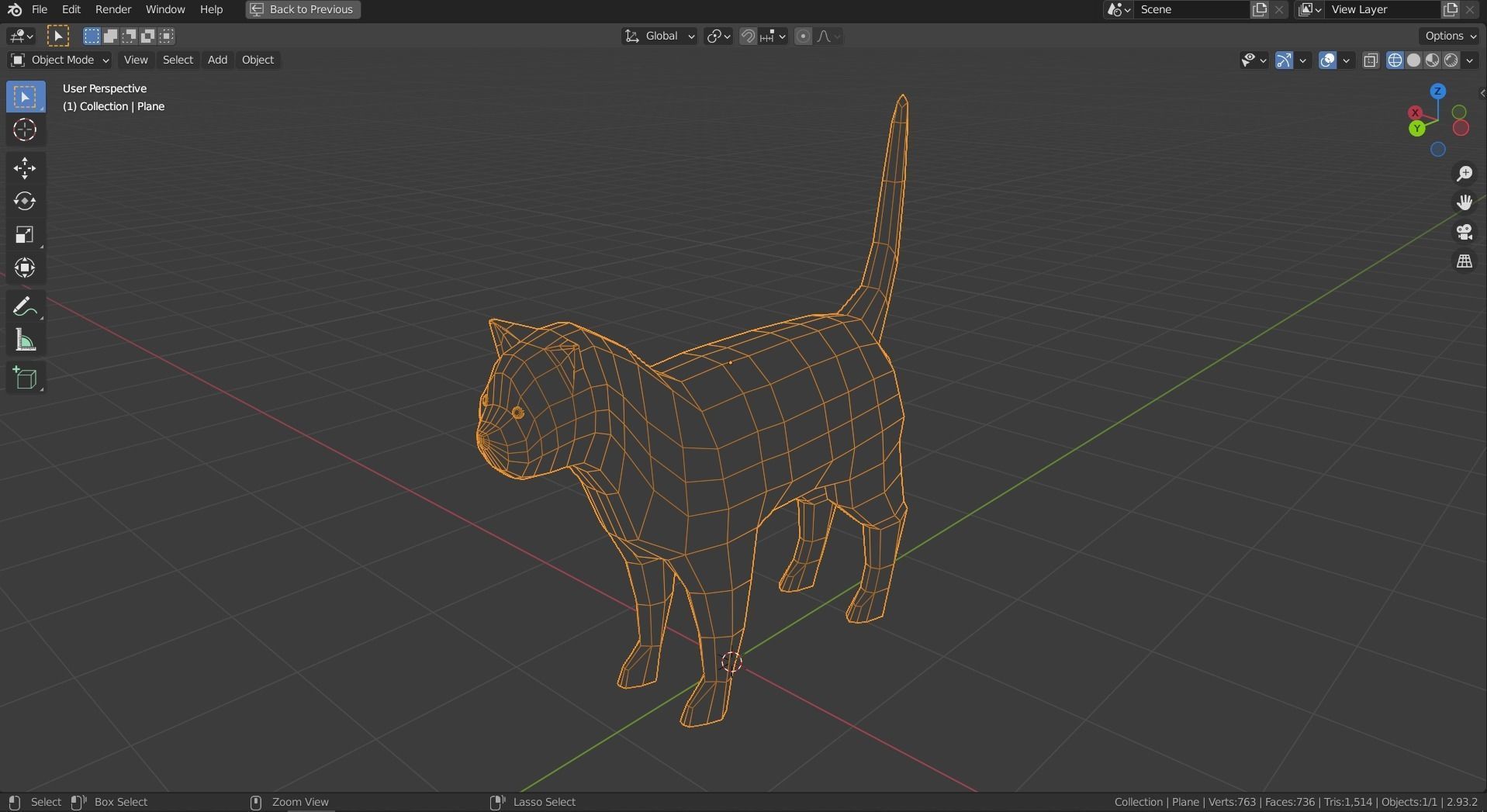Low-poly Cat Low-poly 3D model_6