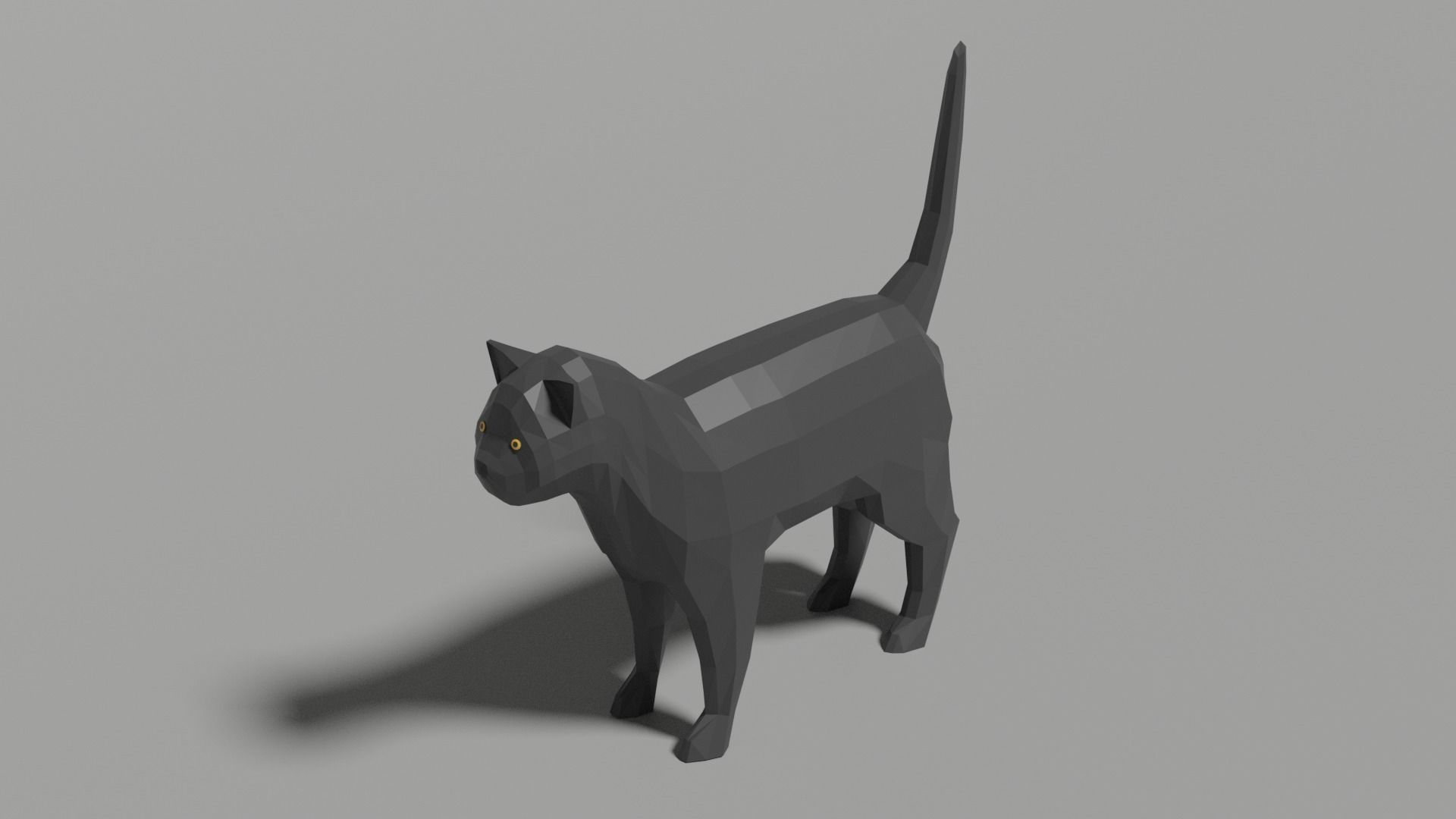 Low-poly Cat Low-poly 3D model_0