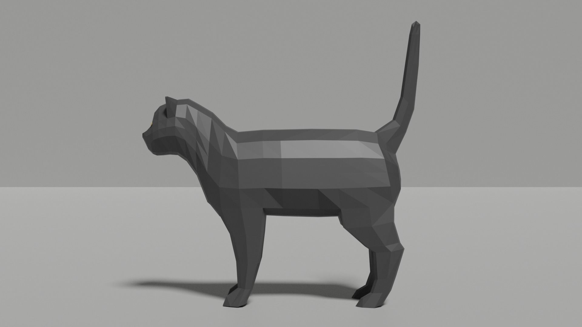 Low-poly Cat Low-poly 3D model_2