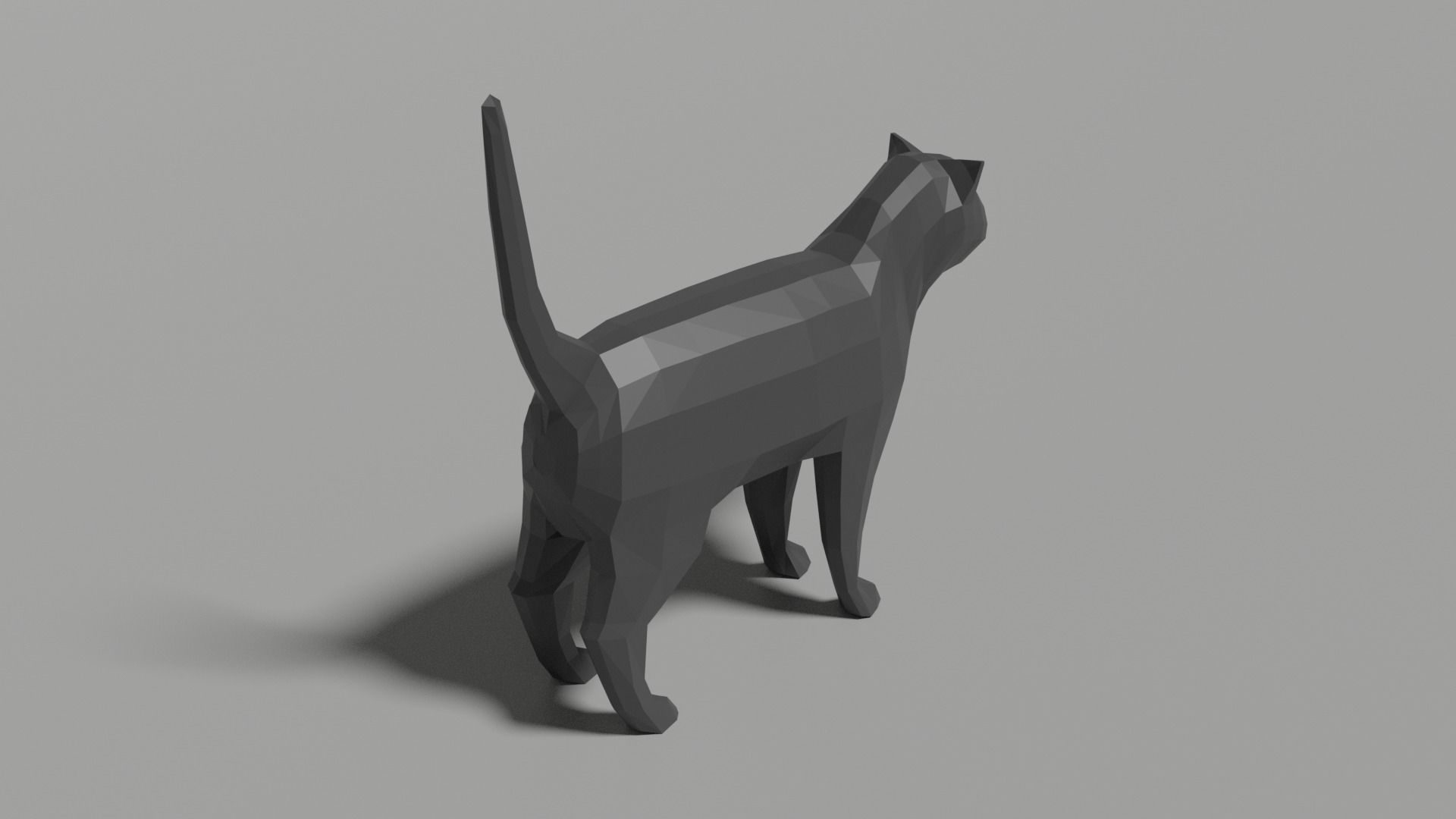Low-poly Cat Low-poly 3D model_1