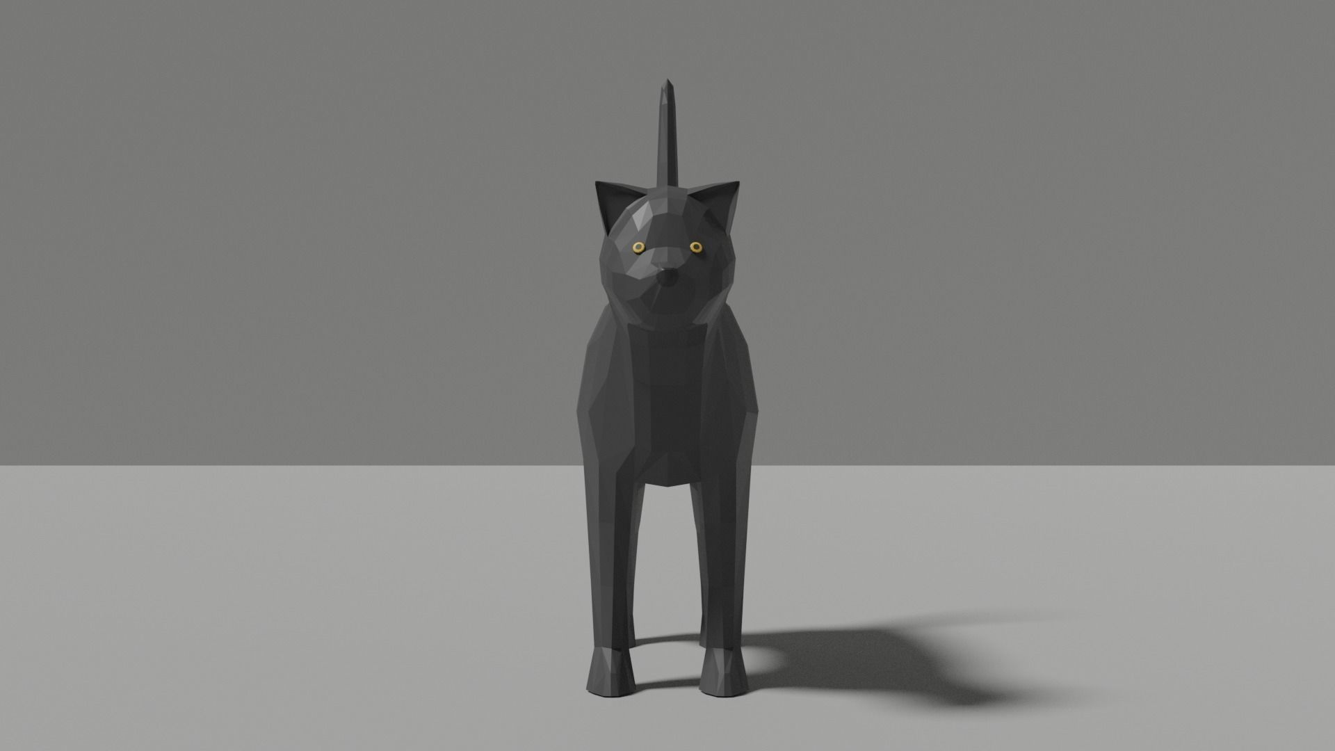 Low-poly Cat Low-poly 3D model_4