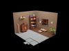 Mobile Game Room Level Design Free low-poly 3D model_1