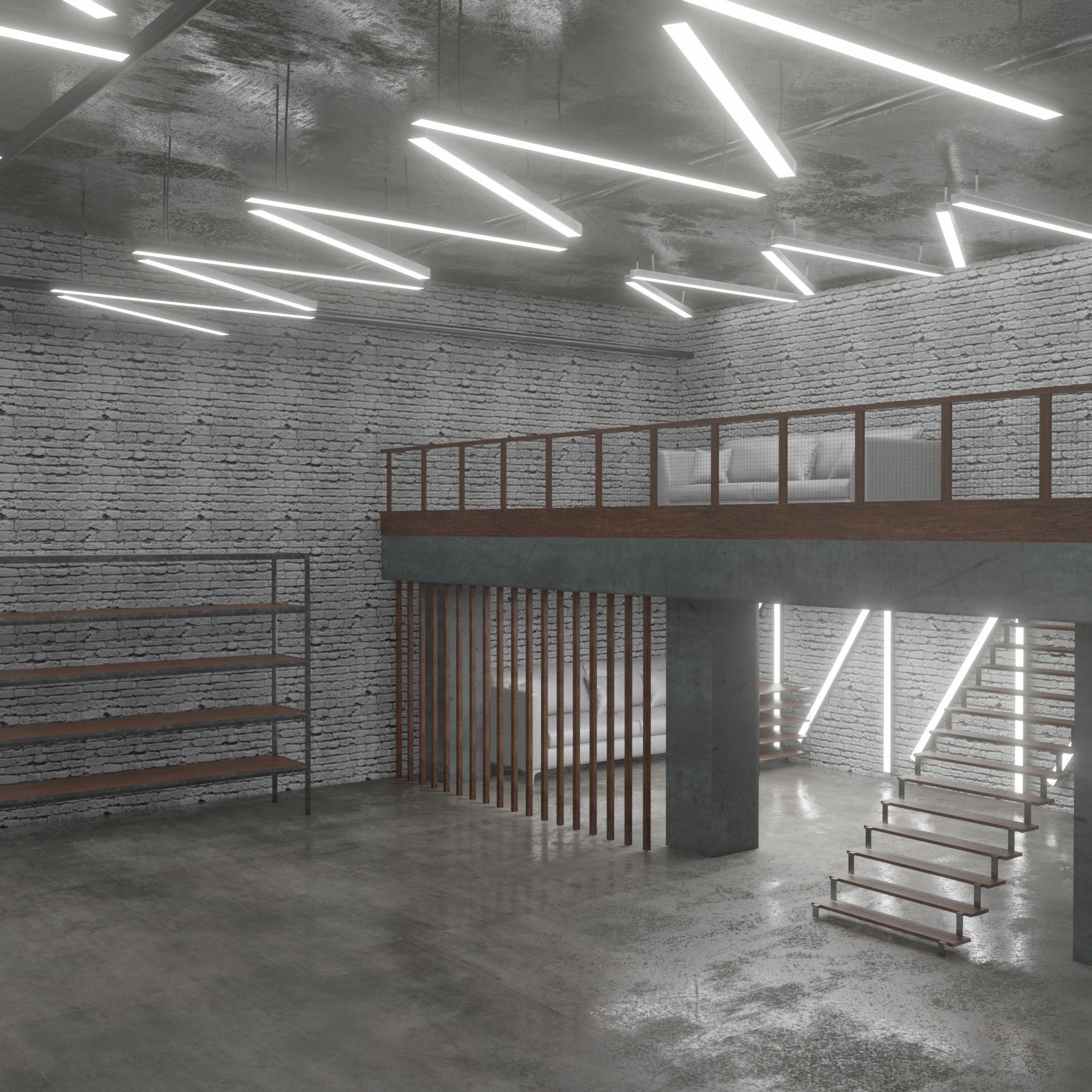 Warehouse loft 3D model_3