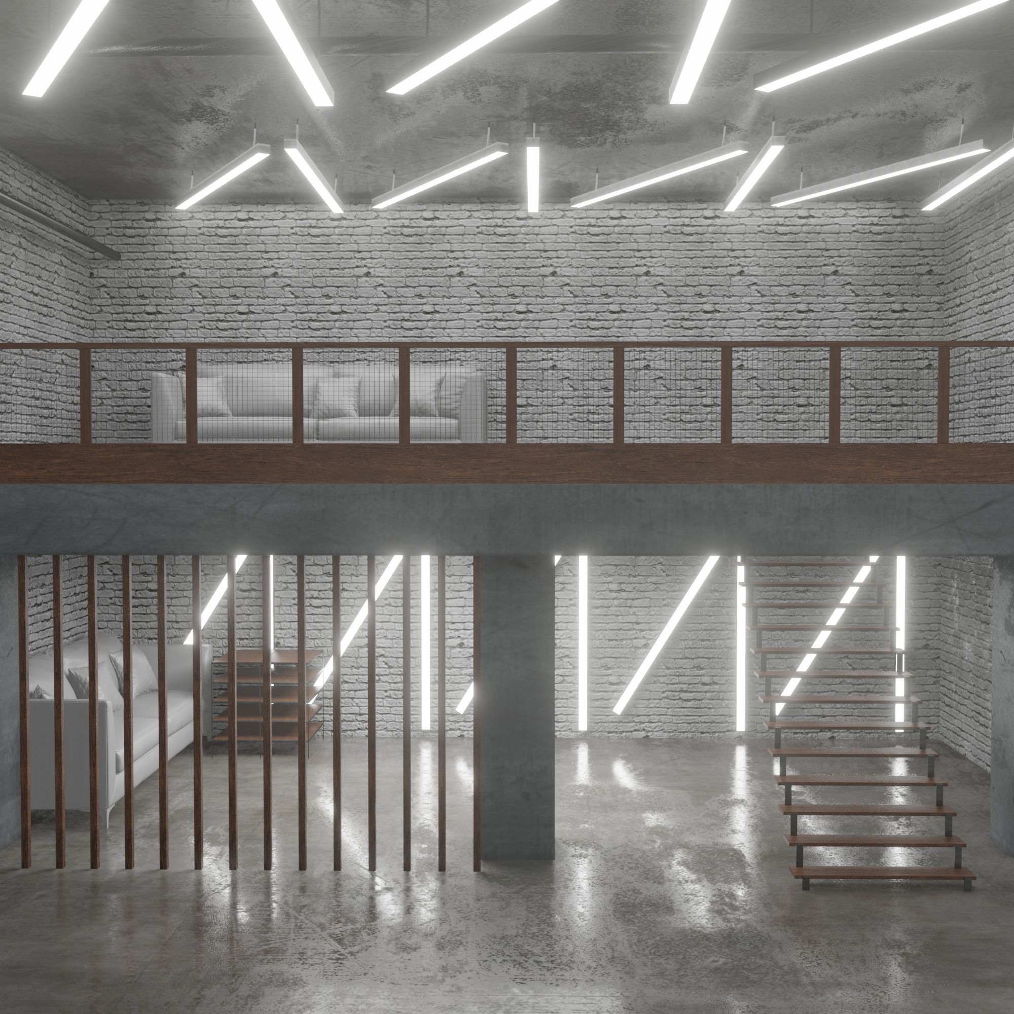 Warehouse loft 3D model_5
