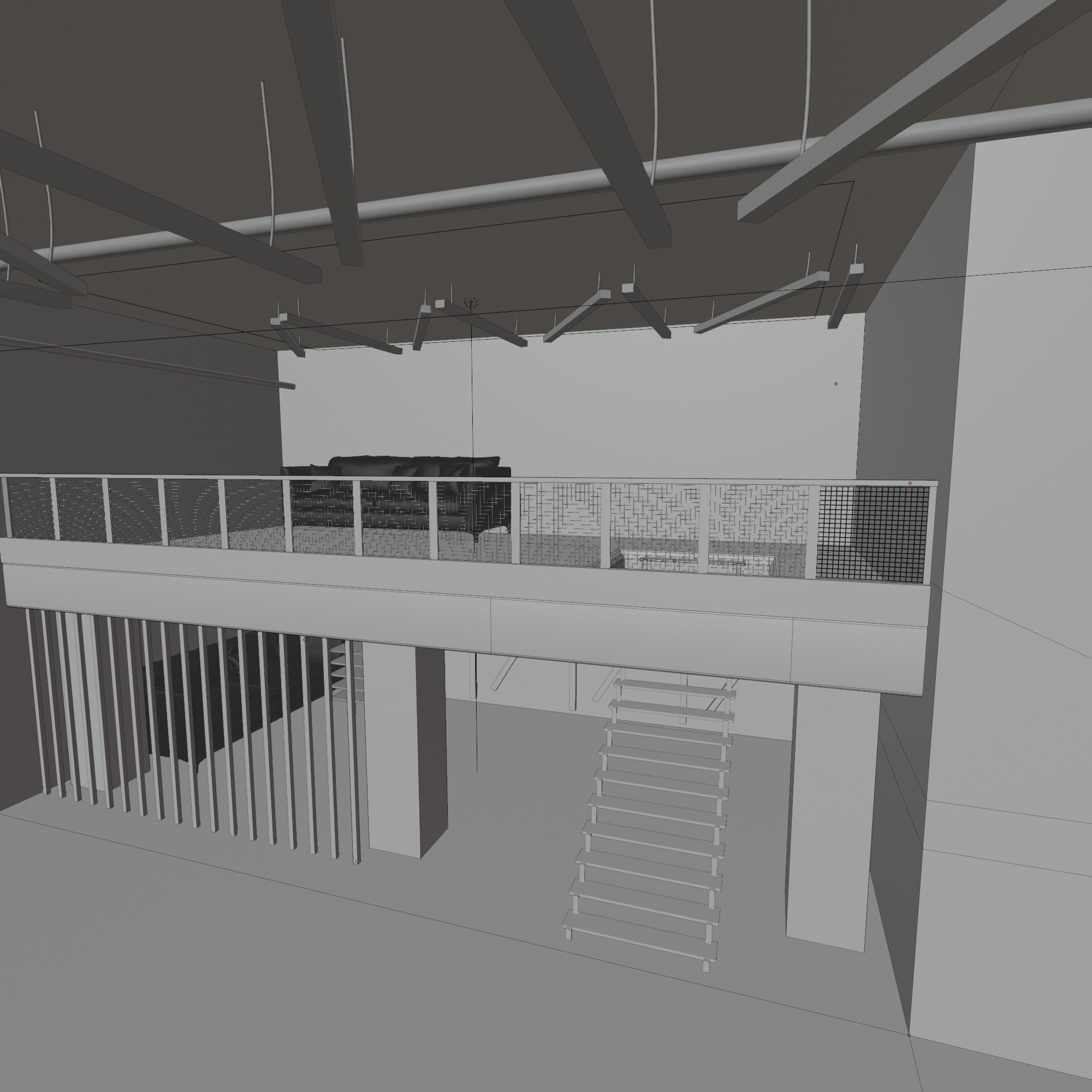 Warehouse loft 3D model_7