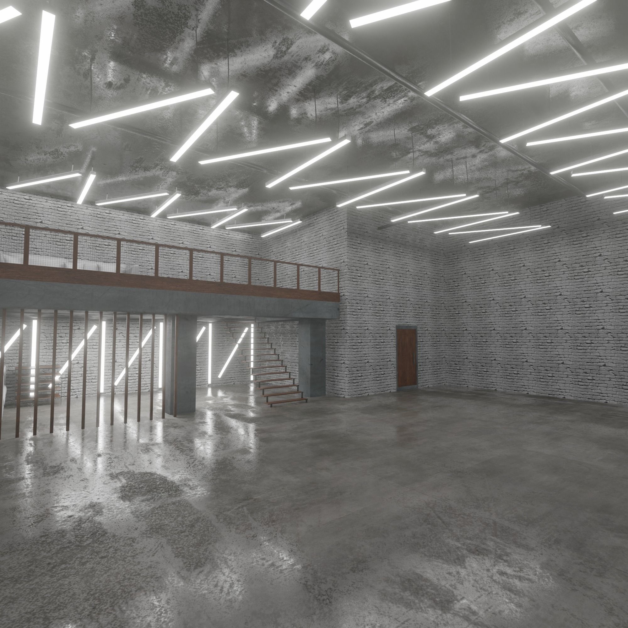 Warehouse loft 3D model_2