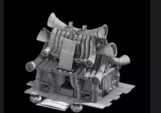 Lovely house building bamboo house