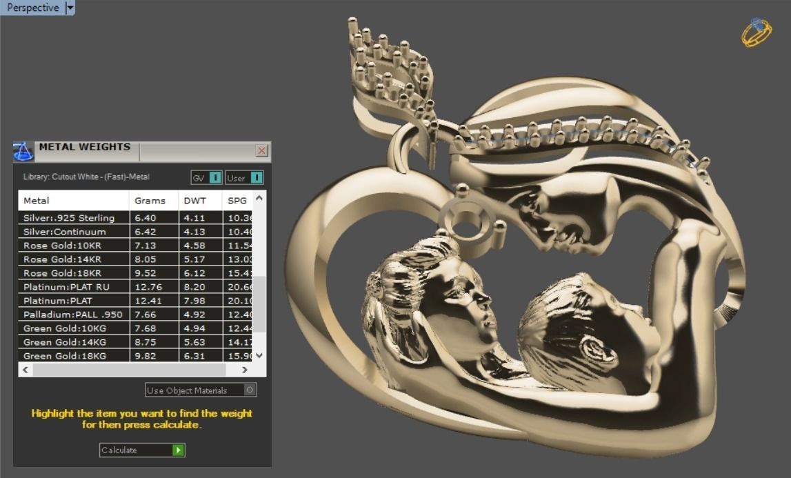 mother pendant 3D print model_12