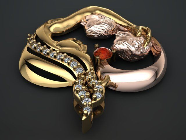 mother pendant 3D print model_26