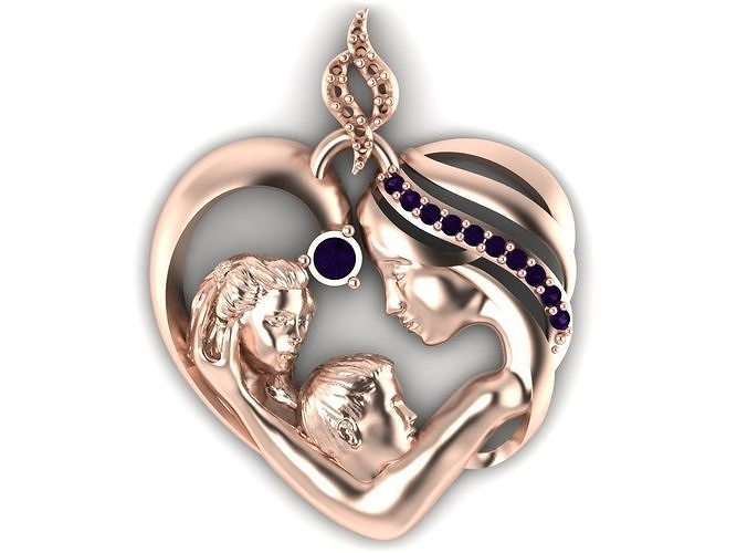 mother pendant 3D print model
