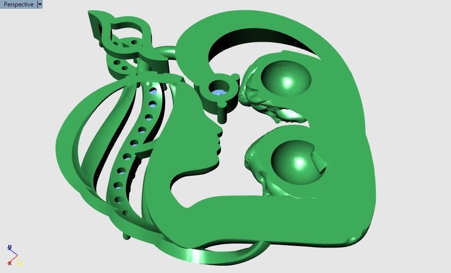 mother pendant 3D print model_15