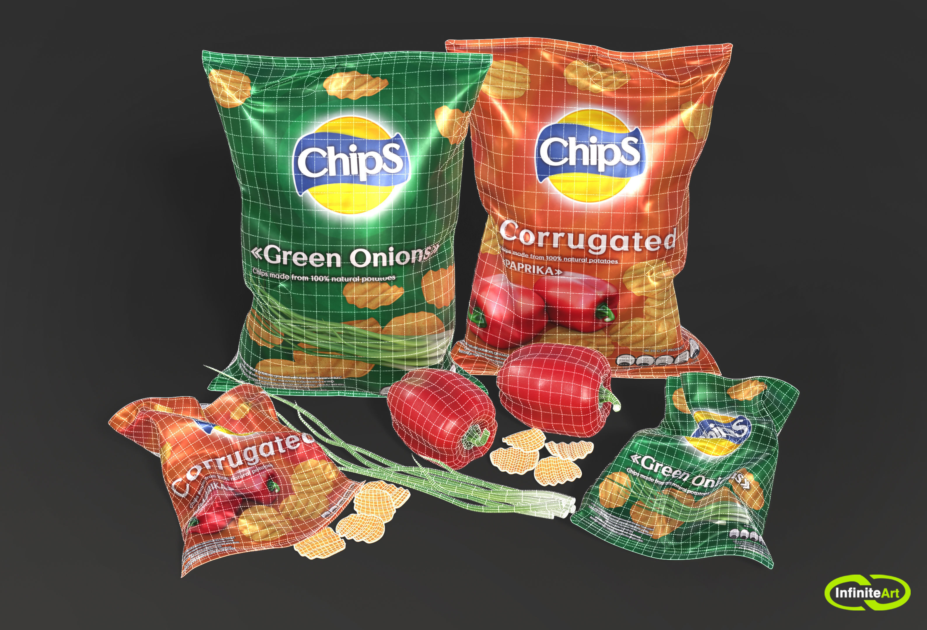 Packaging of chips 3D model_2