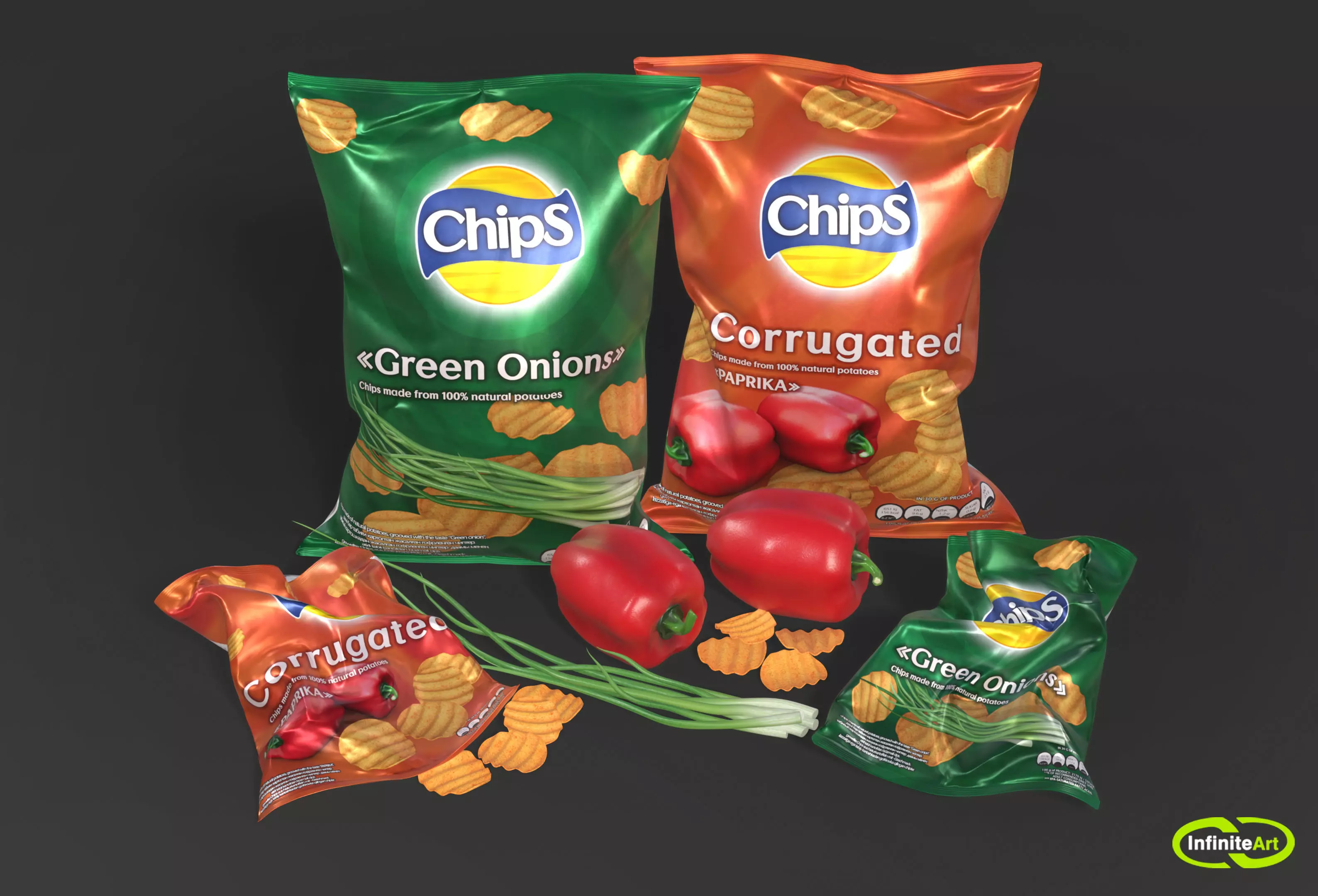 Packaging of chips 3D model_0