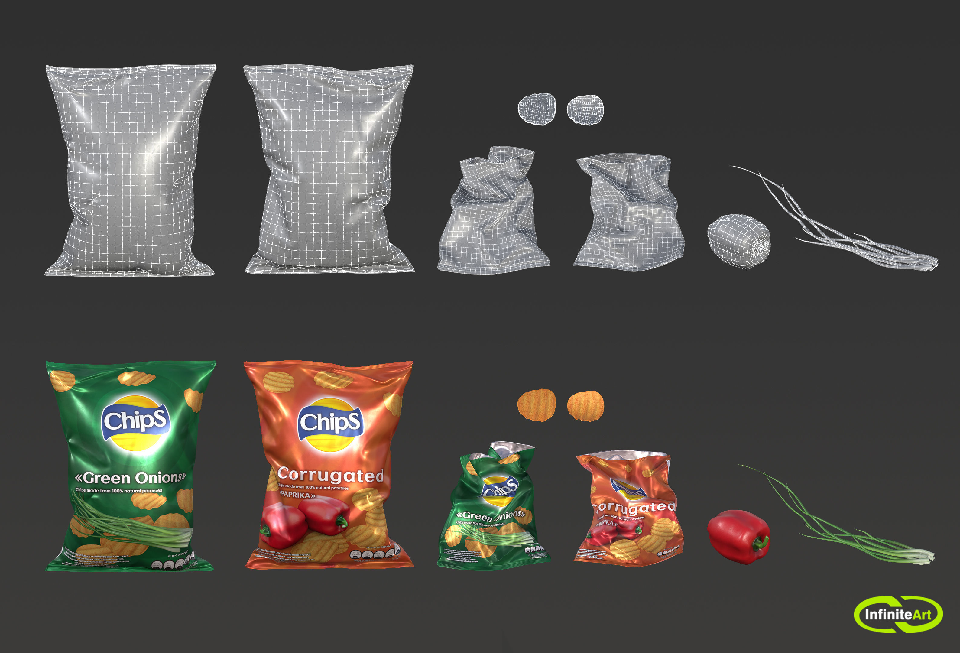 Packaging of chips 3D model_3