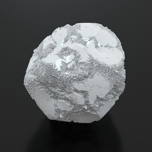 Crystalized rock 3D model