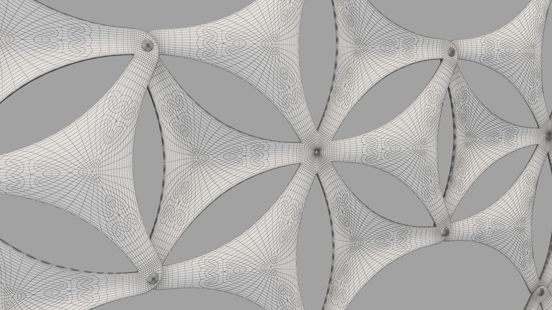 Airflake wall in office with geometric patterns 3D model_14