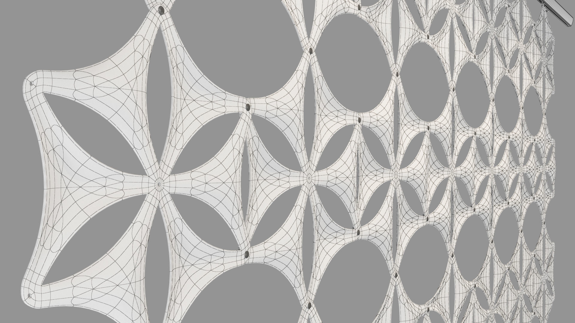 Airflake wall in office with geometric patterns 3D model_15
