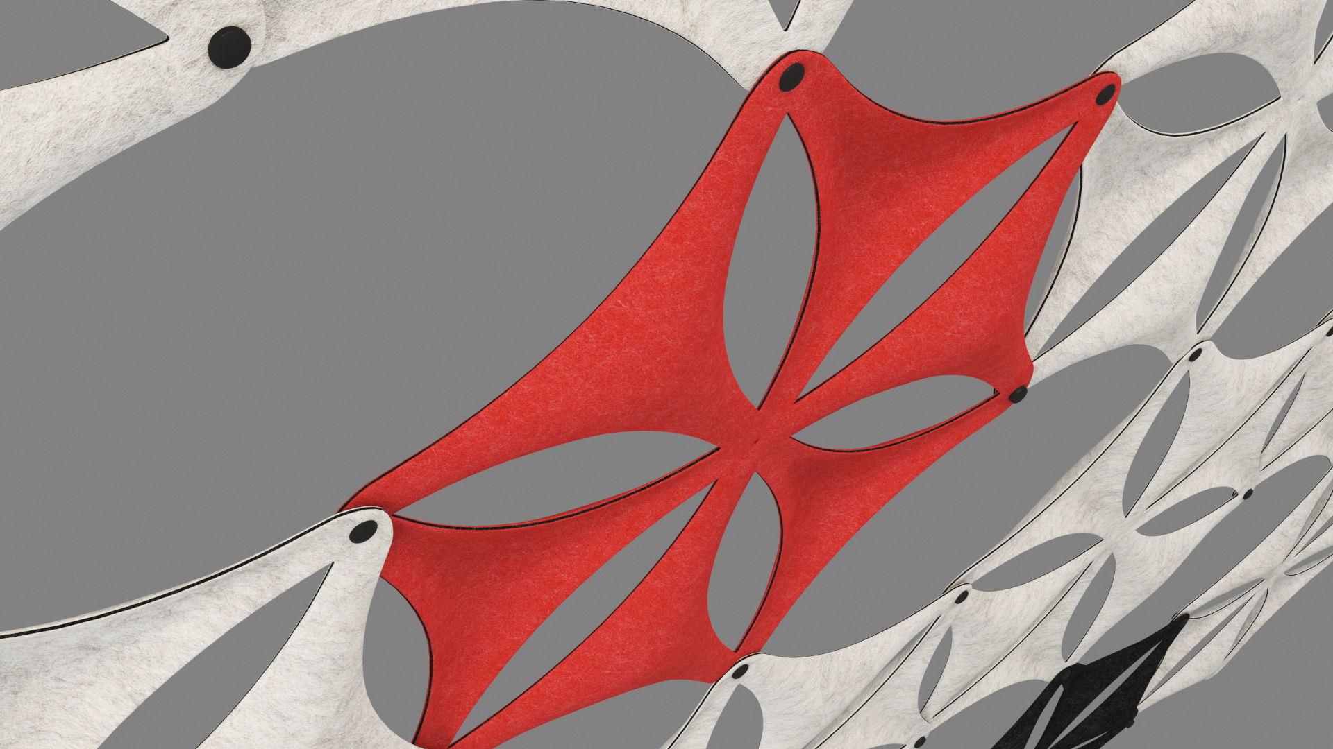 Airflake wall in office with geometric patterns 3D model_17