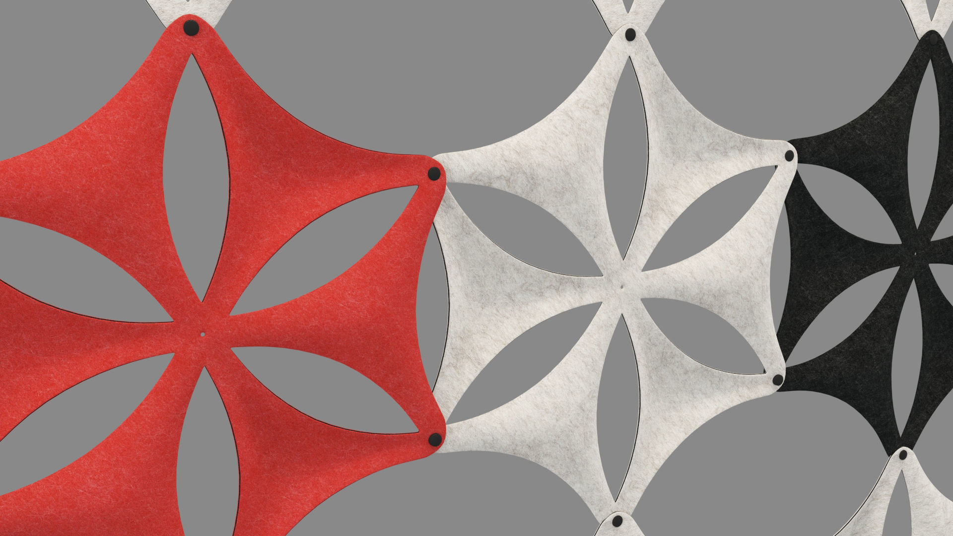 Airflake wall in office with geometric patterns 3D model_13