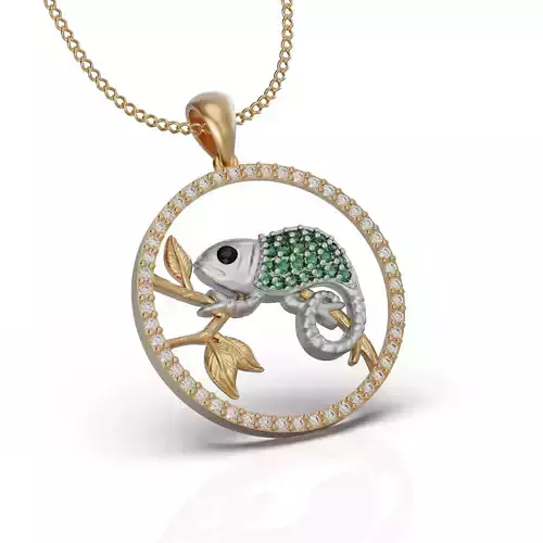 Diamond necklace Chameleons