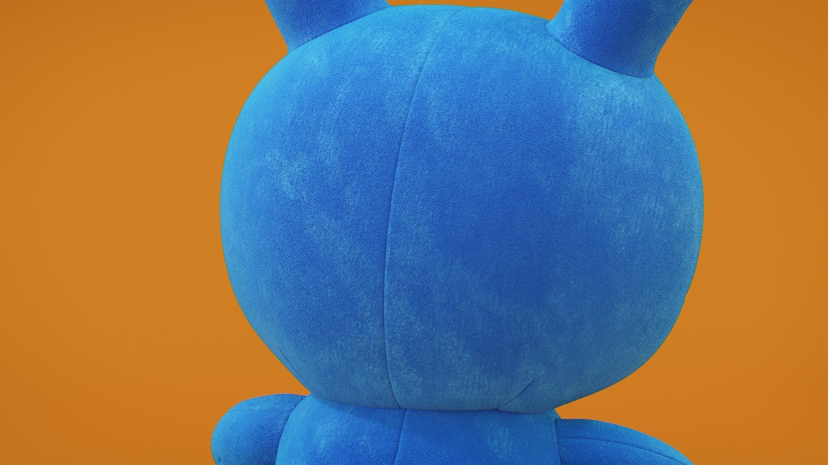 Kidrobot 20 inch Dunny Plush Cyan Edition 3D model_8