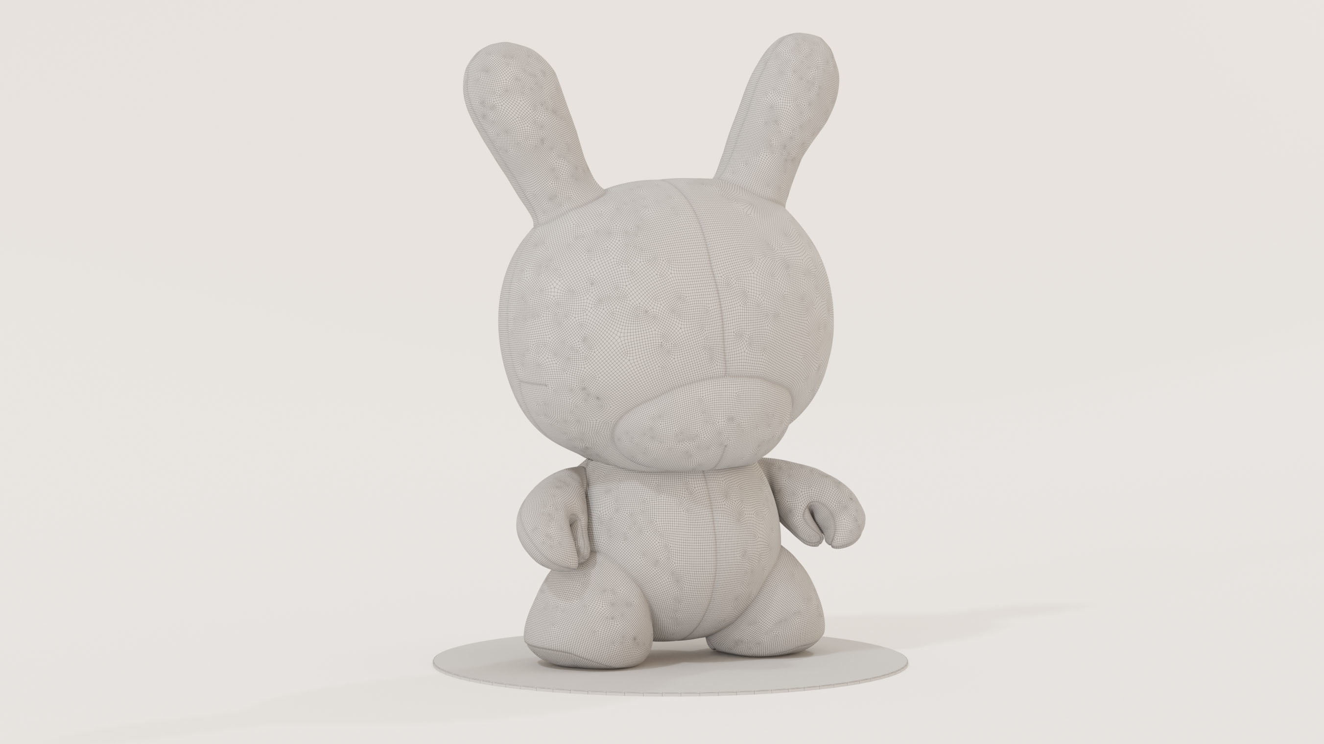 Kidrobot 20 inch Dunny Plush Cyan Edition 3D model_3