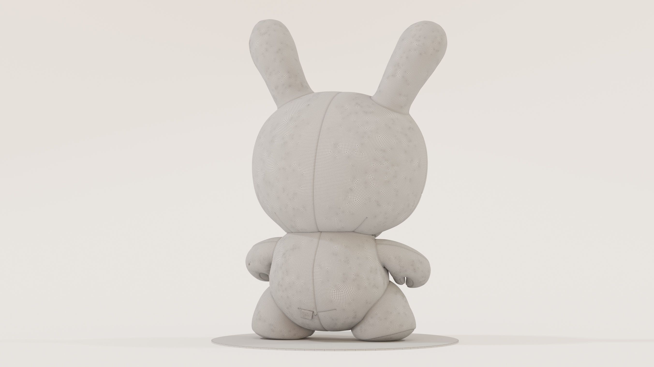 Kidrobot 20 inch Dunny Plush Cyan Edition 3D model_7