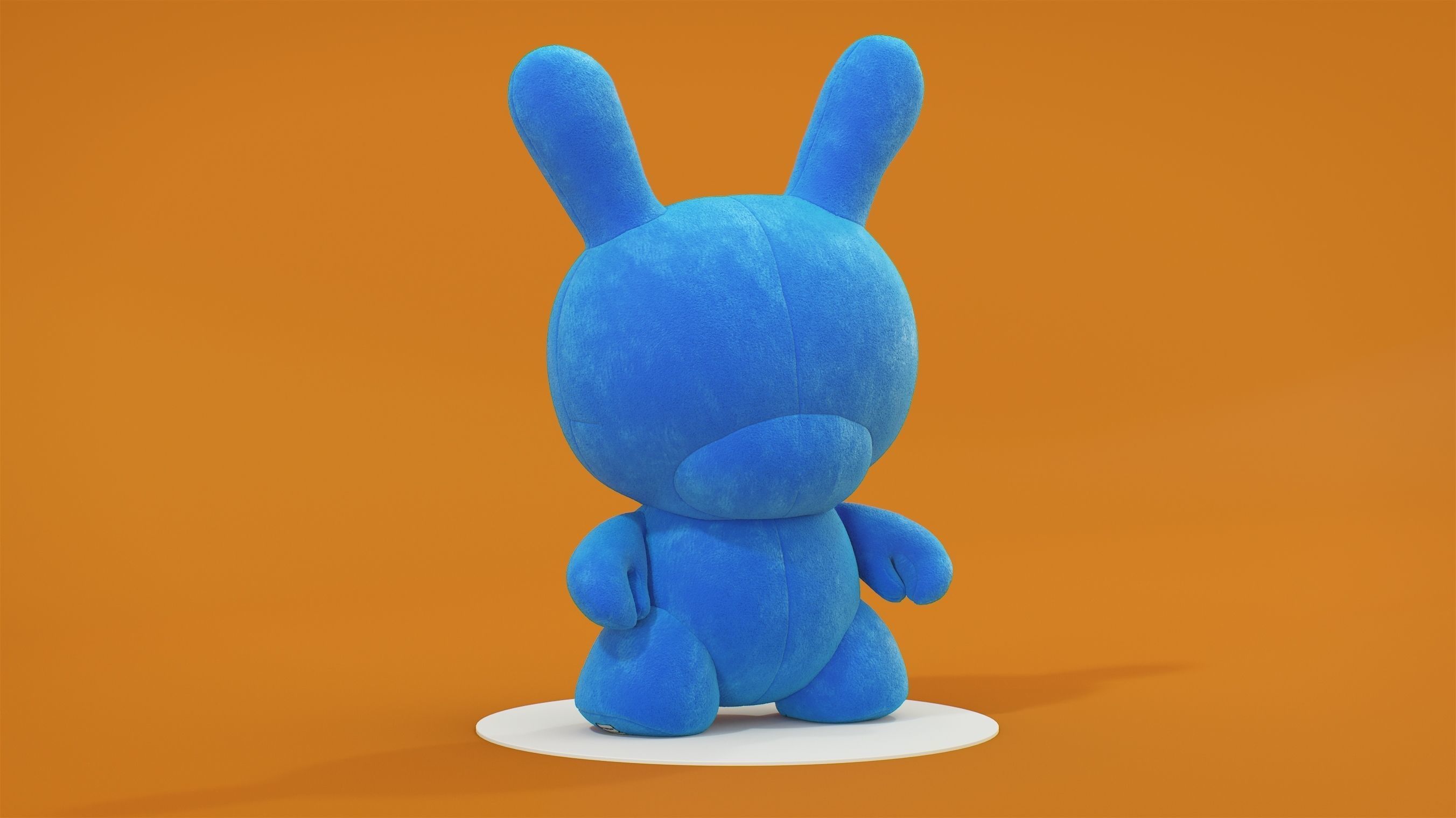 Kidrobot 20 inch Dunny Plush Cyan Edition 3D model_2