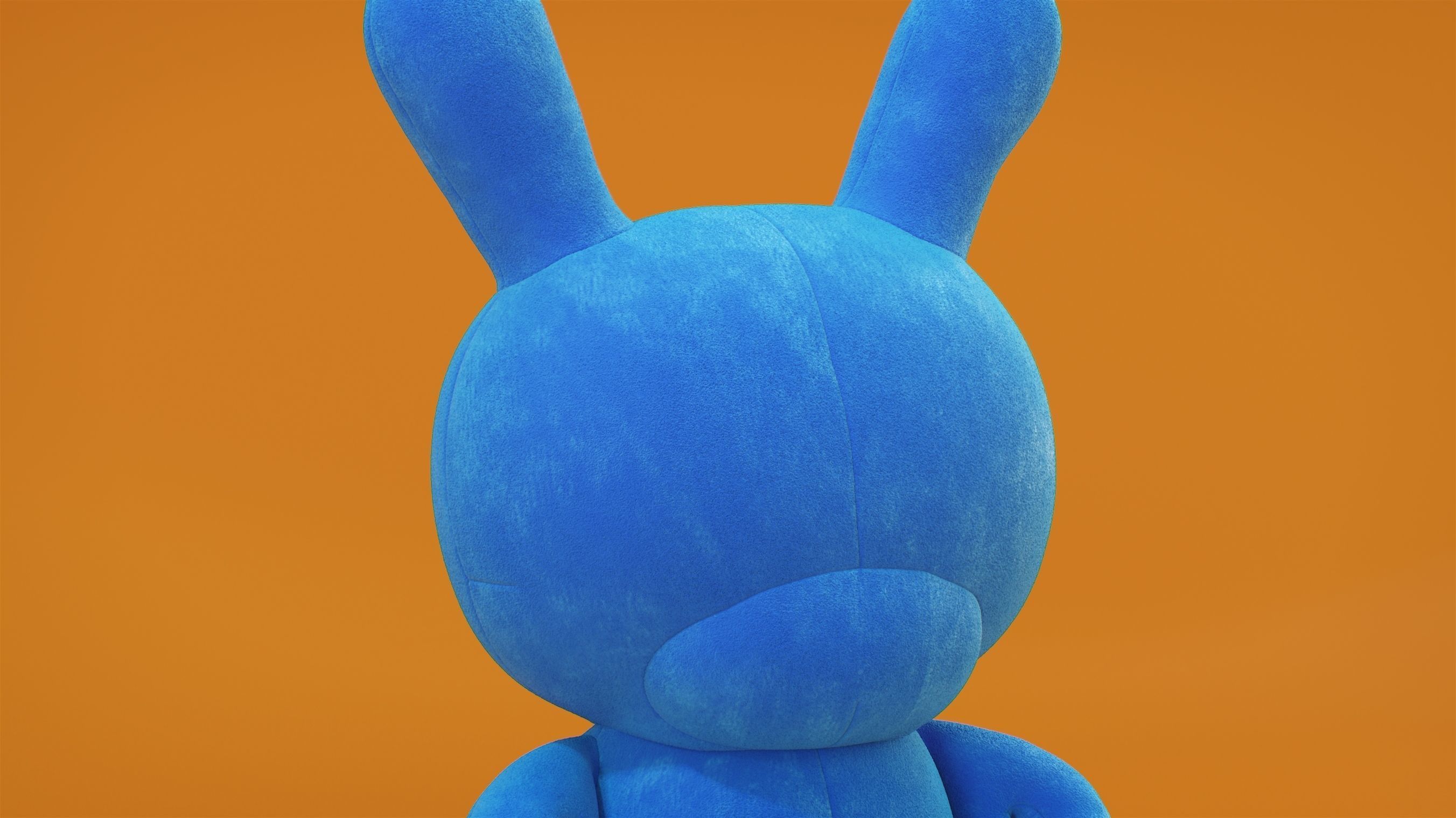 Kidrobot 20 inch Dunny Plush Cyan Edition 3D model_4