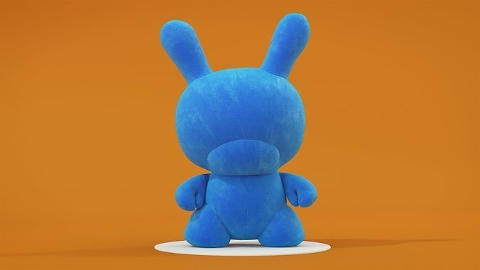 Kidrobot 20 inch Dunny Plush Cyan Edition 3D model