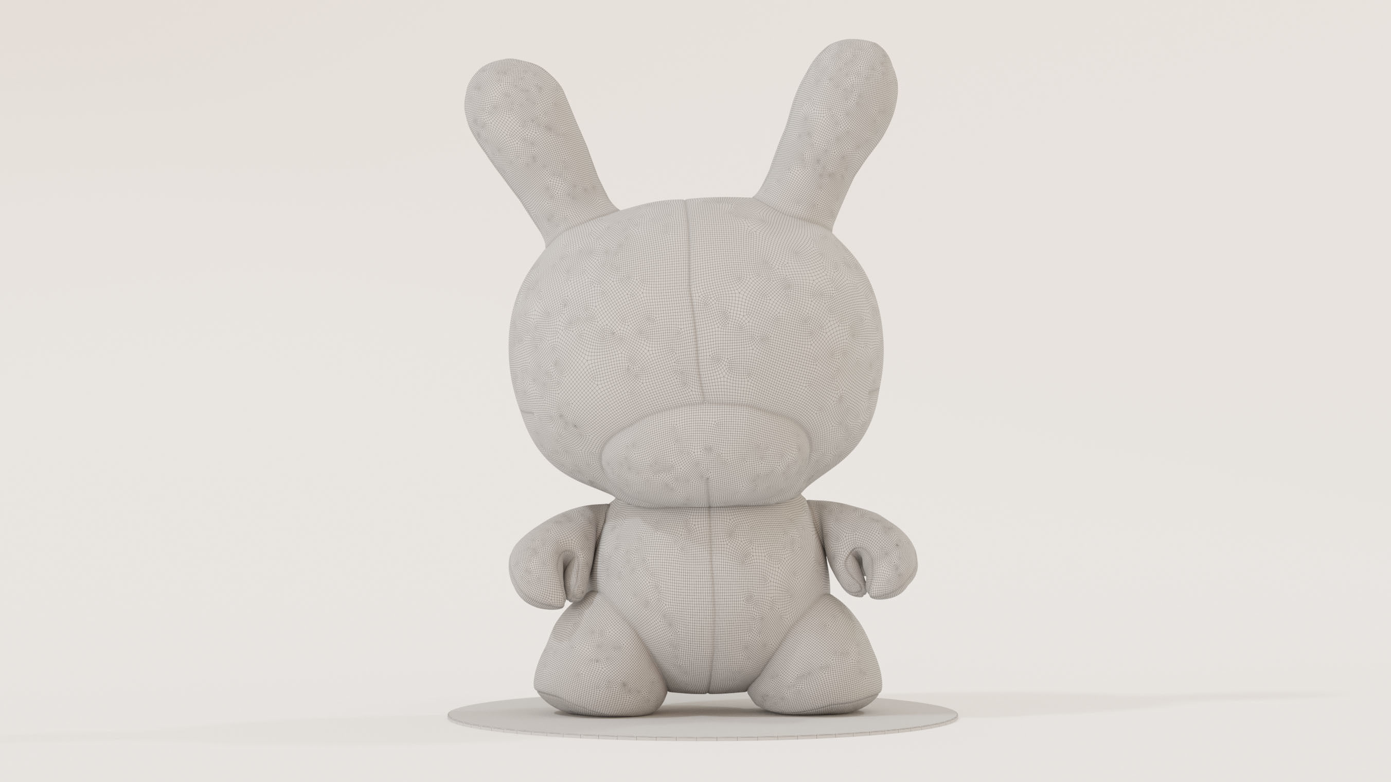 Kidrobot 20 inch Dunny Plush Cyan Edition 3D model_1