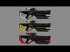 Rifle W-100 Low-poly 3D model_1
