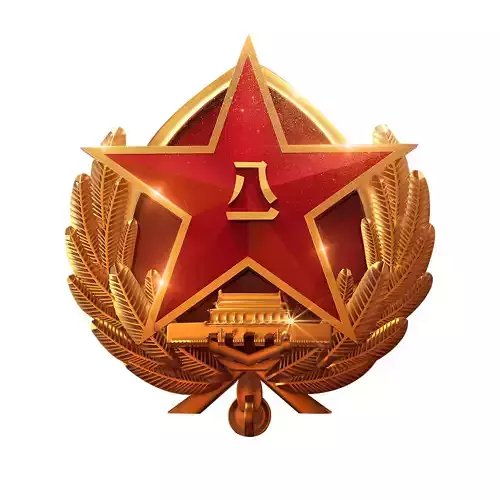badge with star and laurel