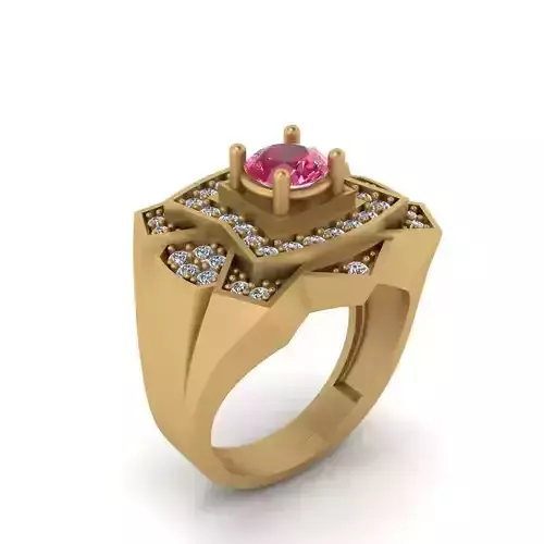 3d-model ring sapphire gold