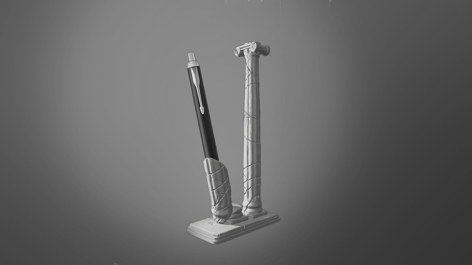 Stand for pen 3D print model_2