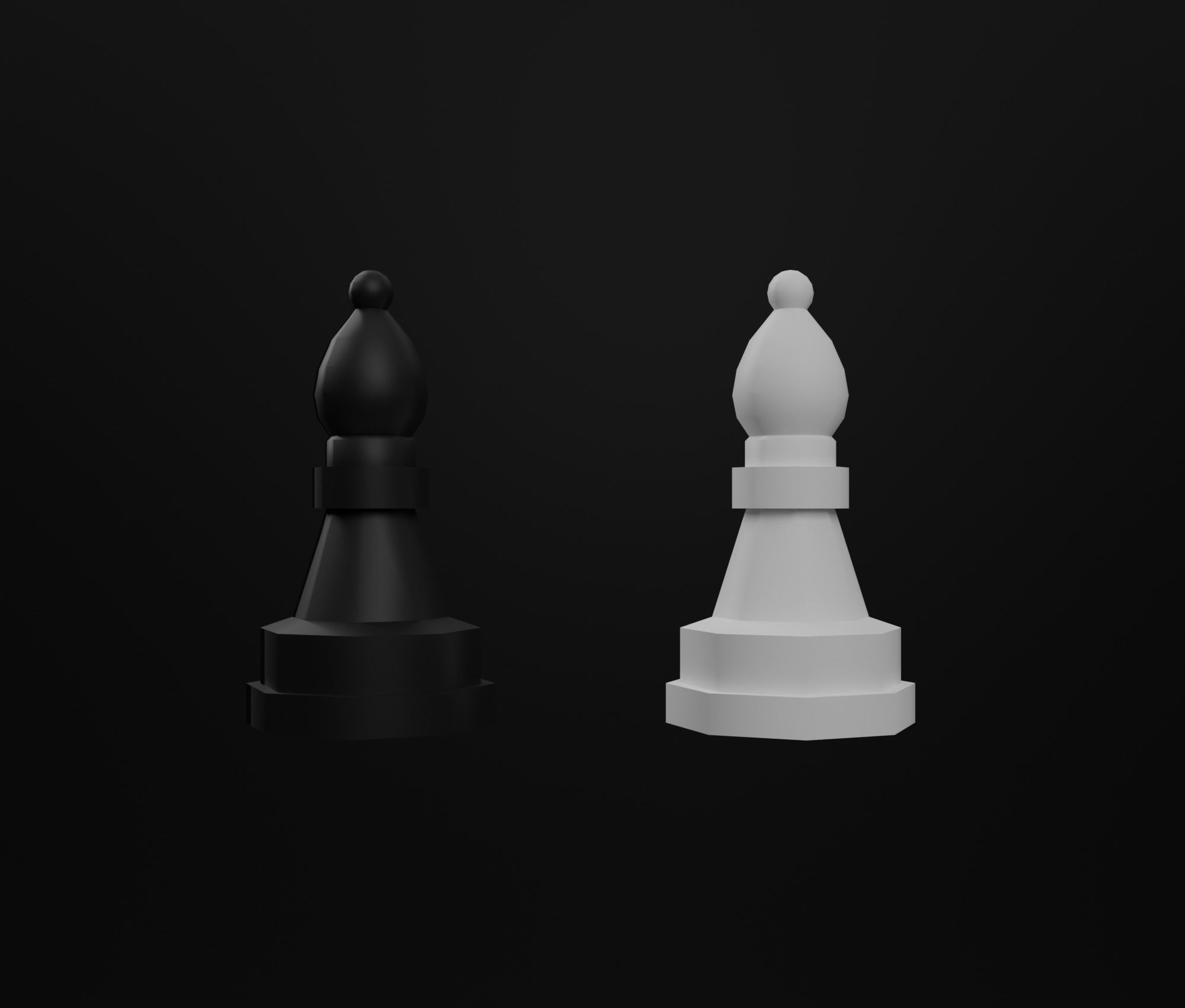 Chessboard chess board Low-poly 3D model_10