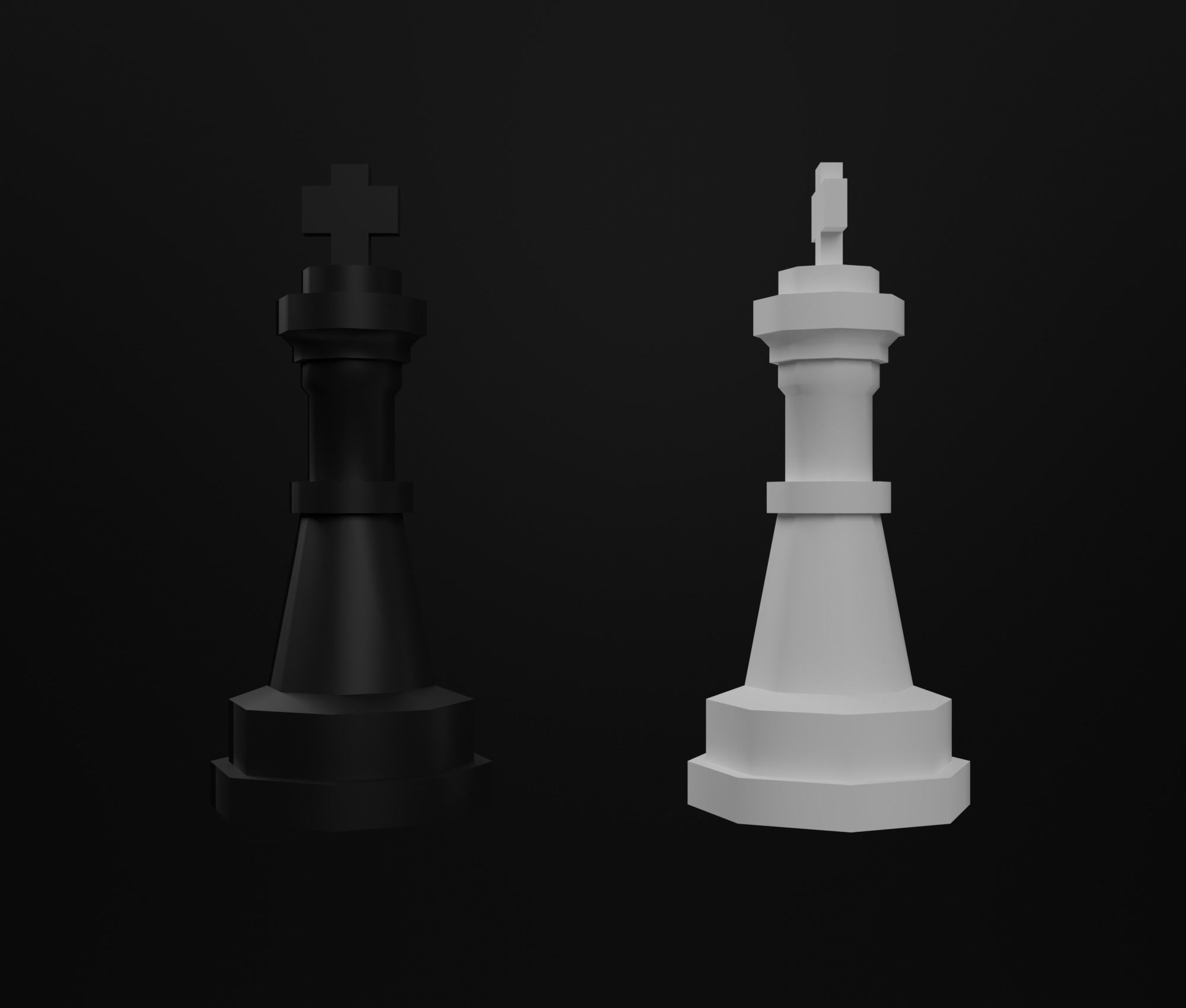 Chessboard chess board Low-poly 3D model_14