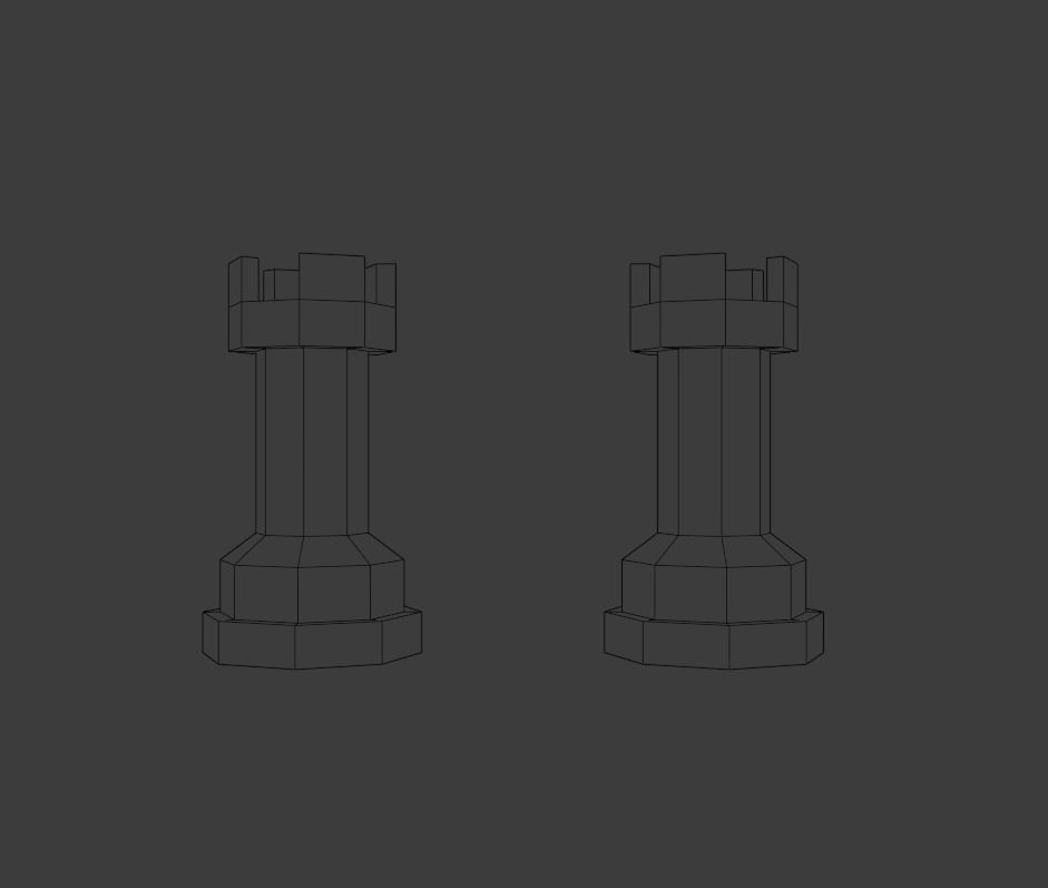 Chessboard chess board Low-poly 3D model_7