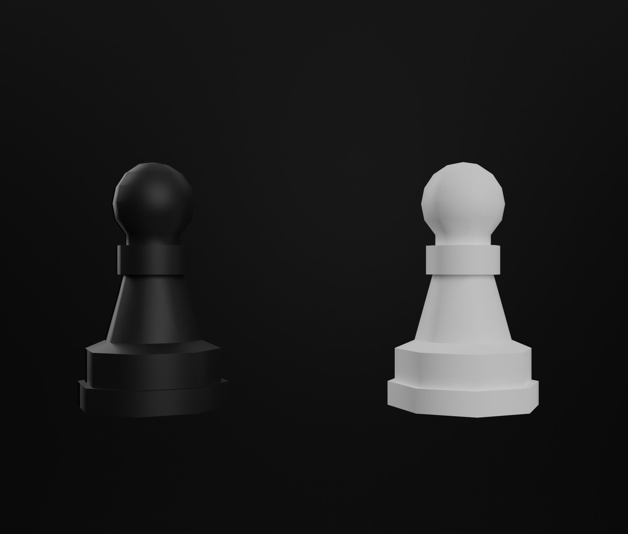 Chessboard chess board Low-poly 3D model_4